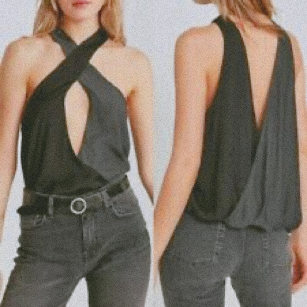 Silence + Noise Backless Halter Top